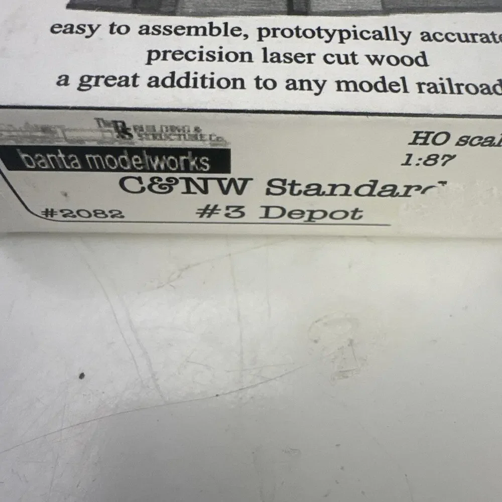 Banta ModelWorks 2082 HO Scale C&O Standard Depot (Laser Cut Wood Kit)